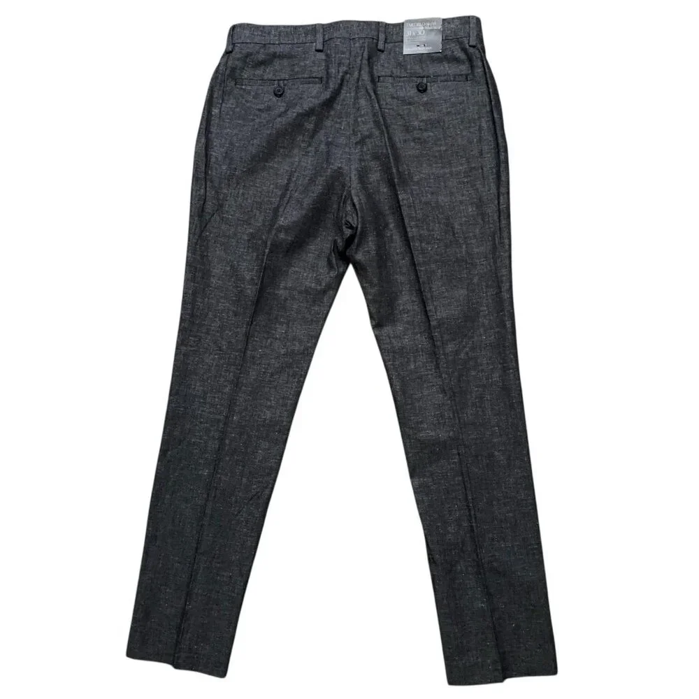 Banana Republic Pants Mens 31x30 Tailored Slim Fit Linen Cotton Gray NEW $110